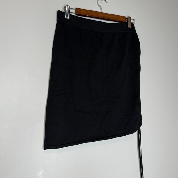 Modern Citizen Taryn Ruched Rib Knit Mini Skirt Black NWOT Women’s Size Medium - Picture 5 of 7